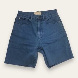Everlane Blue Denim Jean Cut Off Shorts The Way High Size 24